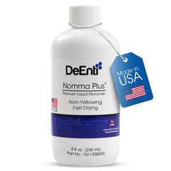 Bouteille DeEnti Nomma Plus montrant le monomère EMA, précision et durabilité.
