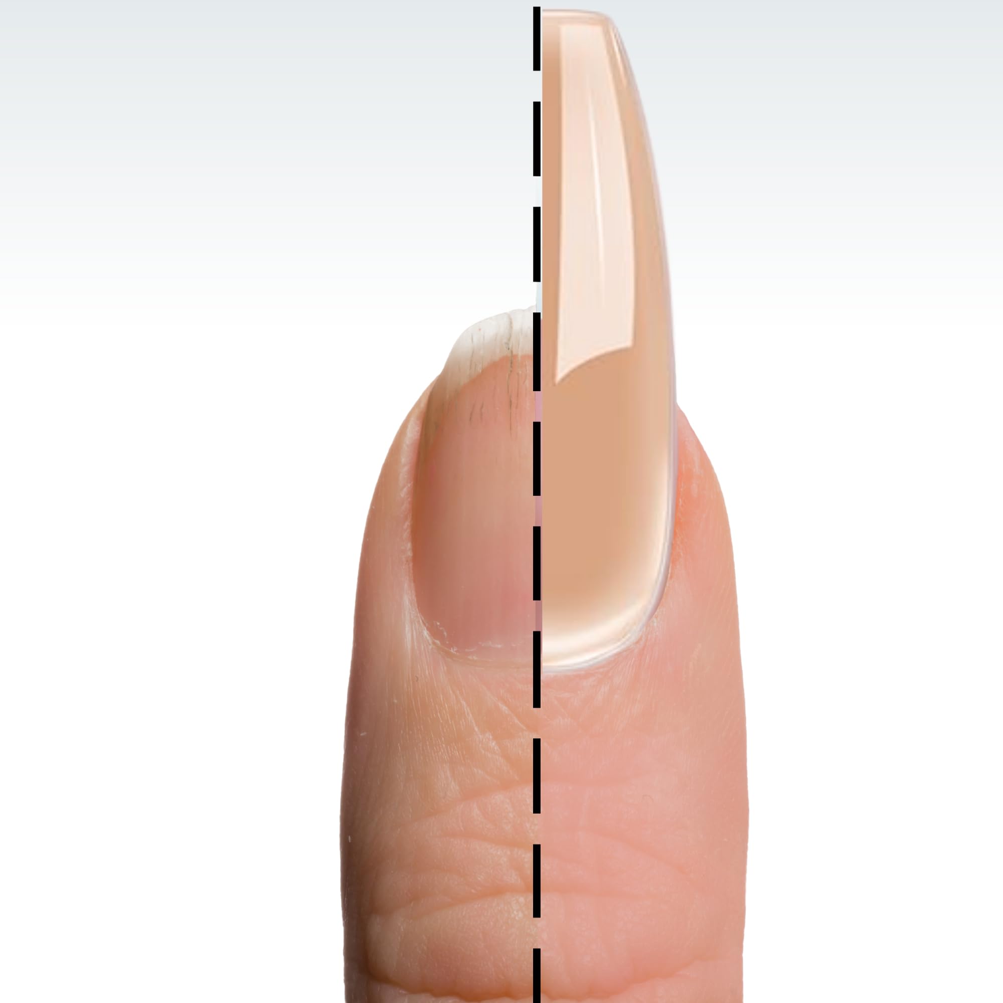 DeEnti Poudre Acrylique, finition transparente, absence de jaunissement pour des ongles nets.