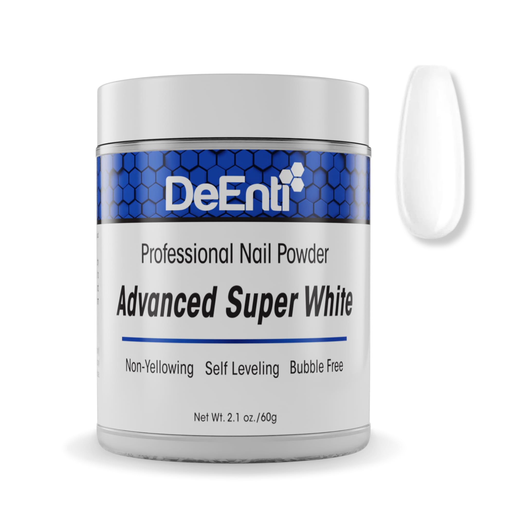DeEnti poudre acrylique super blanc en pot pour finition lumineuse