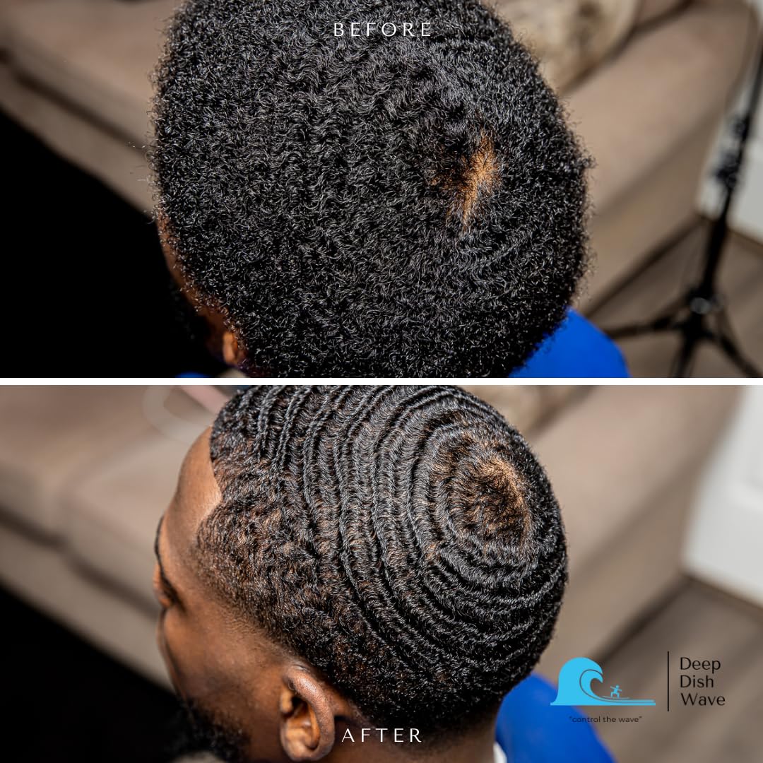 Application facile de Deep Dish Wave Pomade sur les cheveux par les mains.