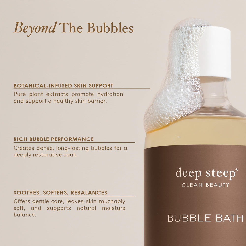 Deep Steep Bulle mousse vanille coco - texture riche enveloppante.