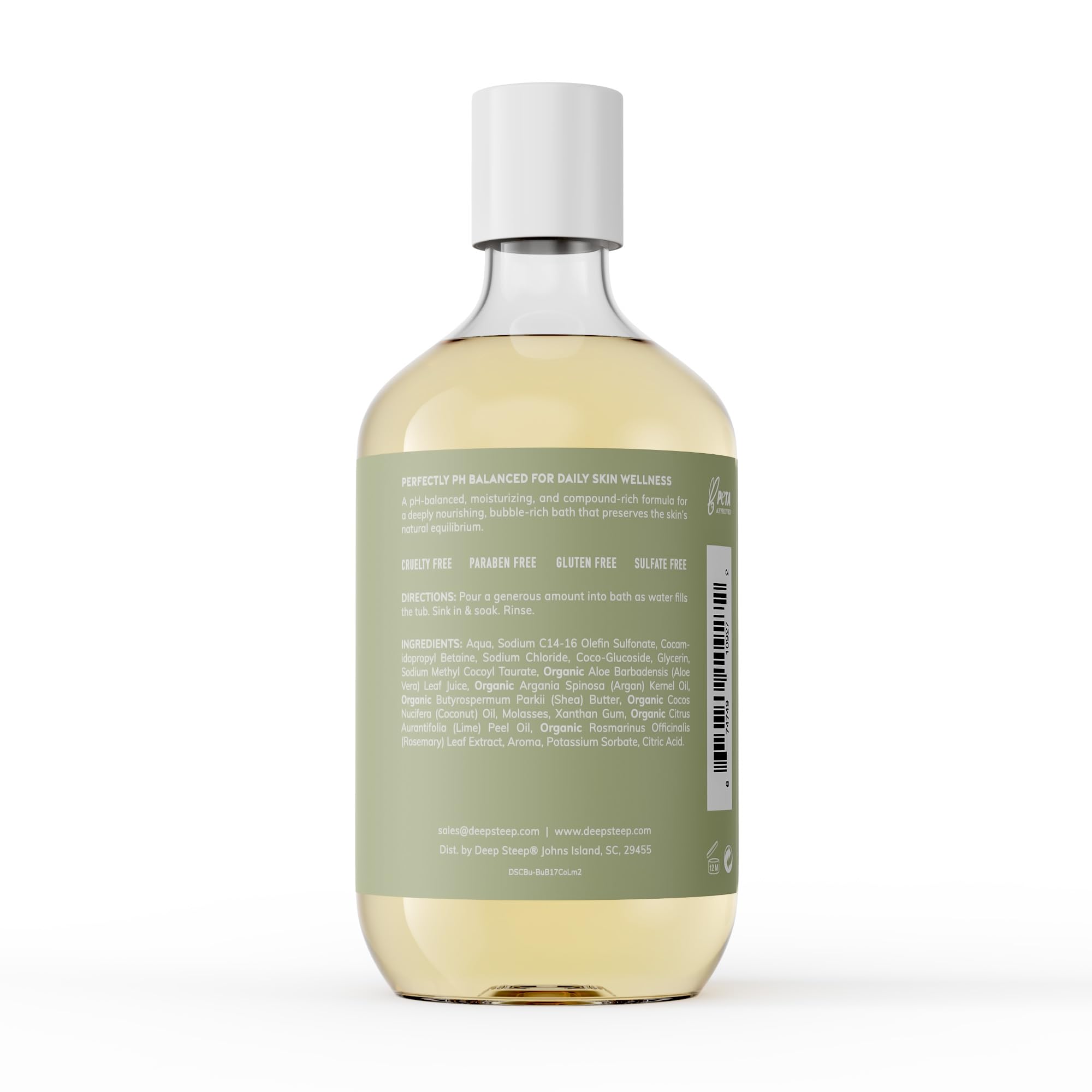 Deep Steep bain huile argan et coco, hydratation pour peau nourrie.