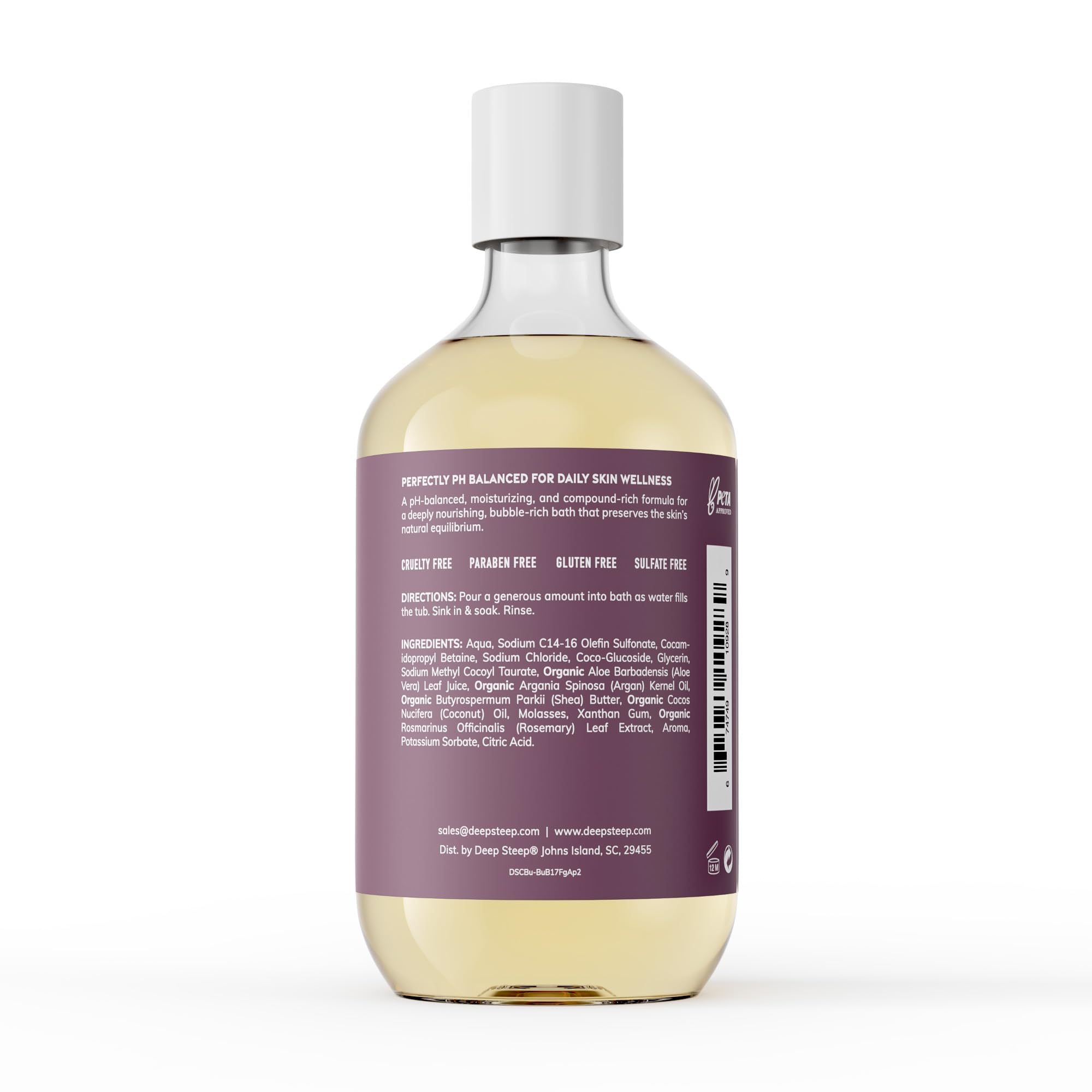 Deep Steep Bain Moussant Fig Abricot, texture crémeuse pour peau douce