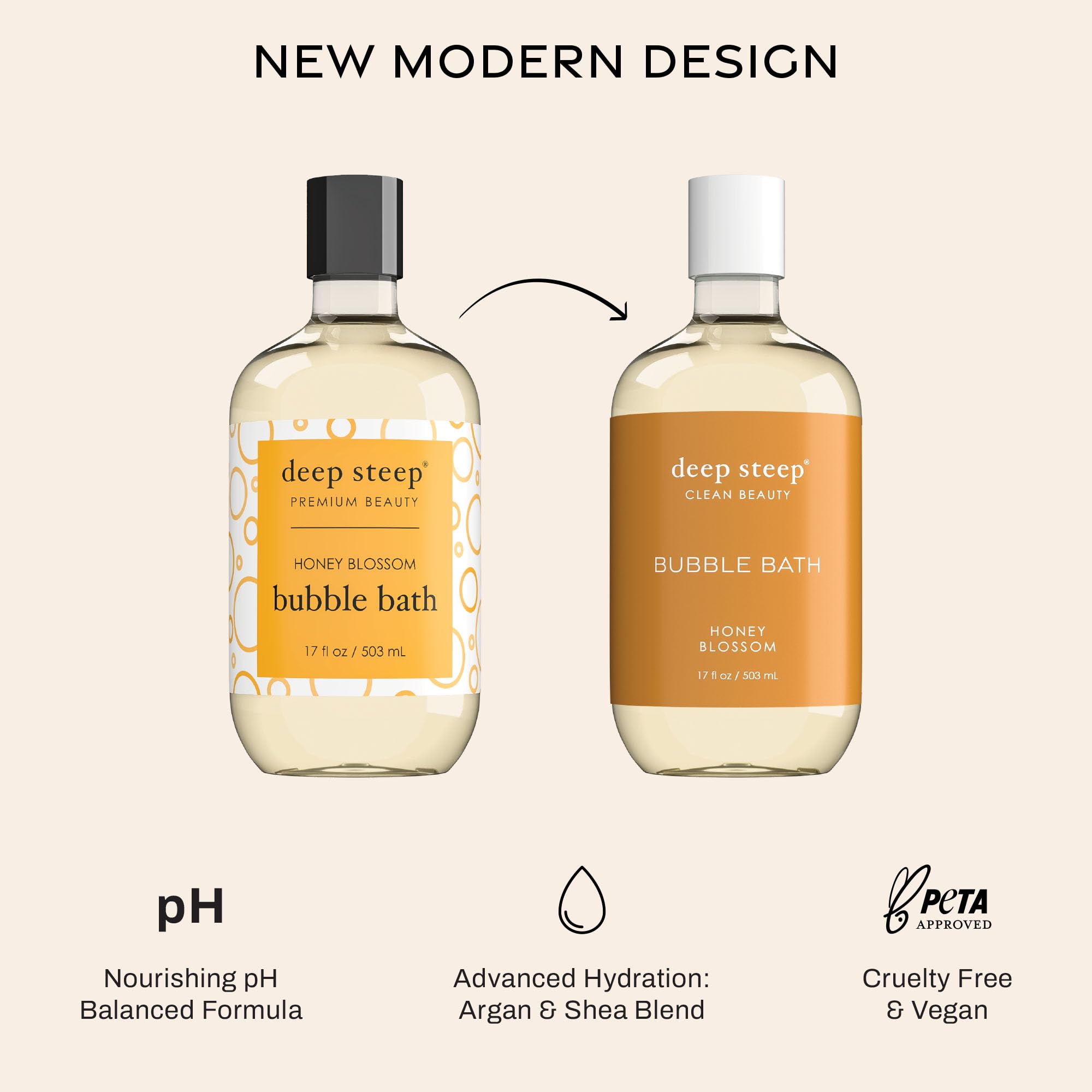 Texture crémeuse et parfum doux se libérant pendant l'immersion.