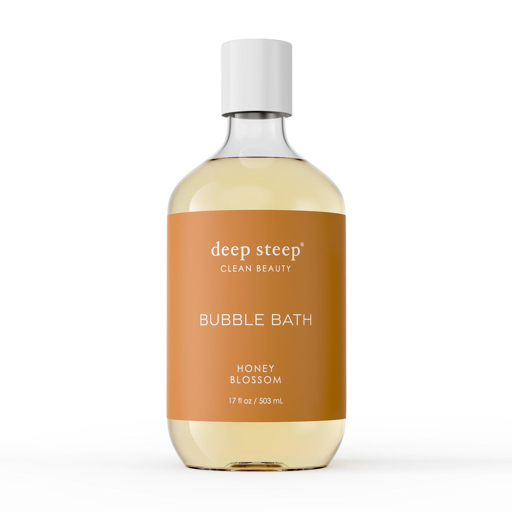 Deep Steep Bain Moussant Fleurs de Miel: flacon 500 ml pour un bain apaisant.