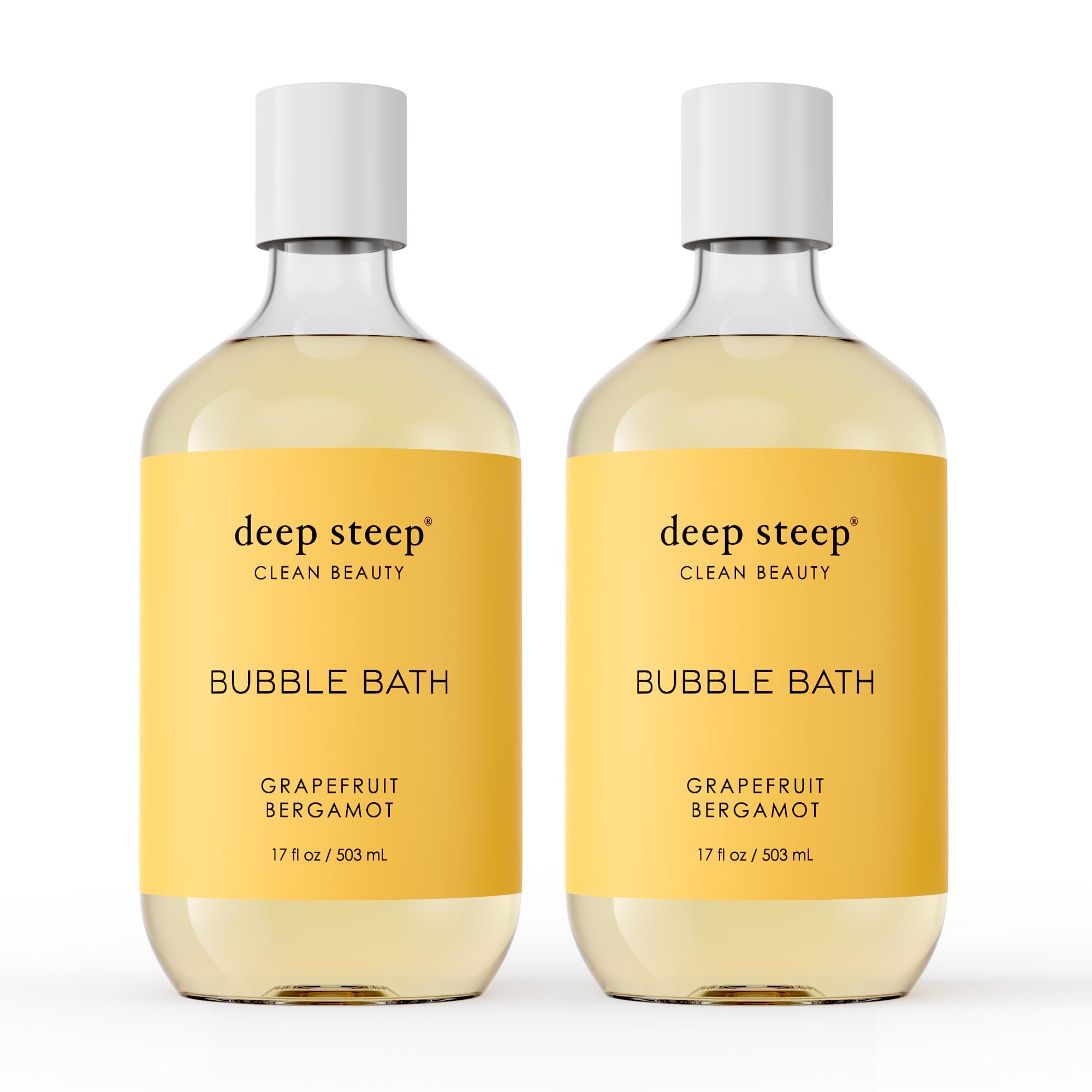 Deep Steep Bain Moussant Grapefruit Bergamot, bouteille: expérience rafraîchissante et parfumée