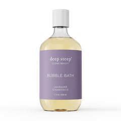 Deep Steep bain moussant Lavande Camomille : bouteille prête pour une relaxation aromatique.