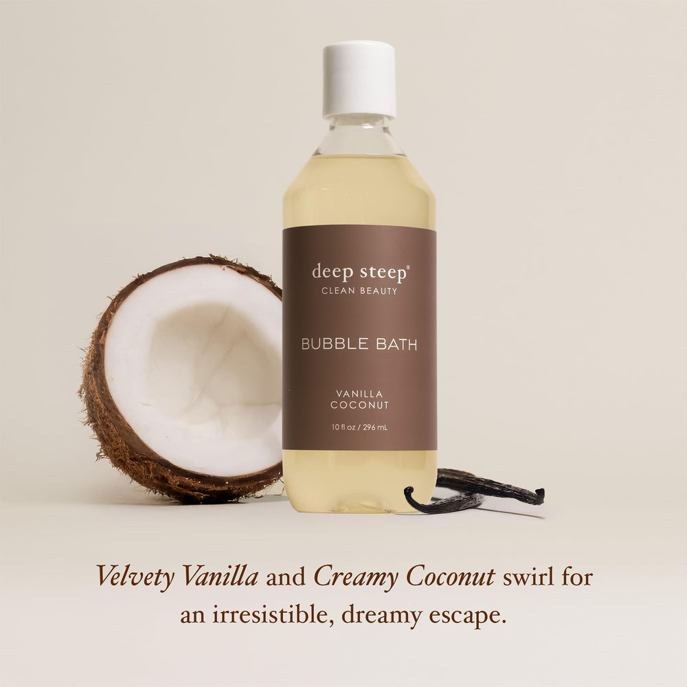 Deep Steep huile argan bain Vanille Coco: douceur satinée après bain