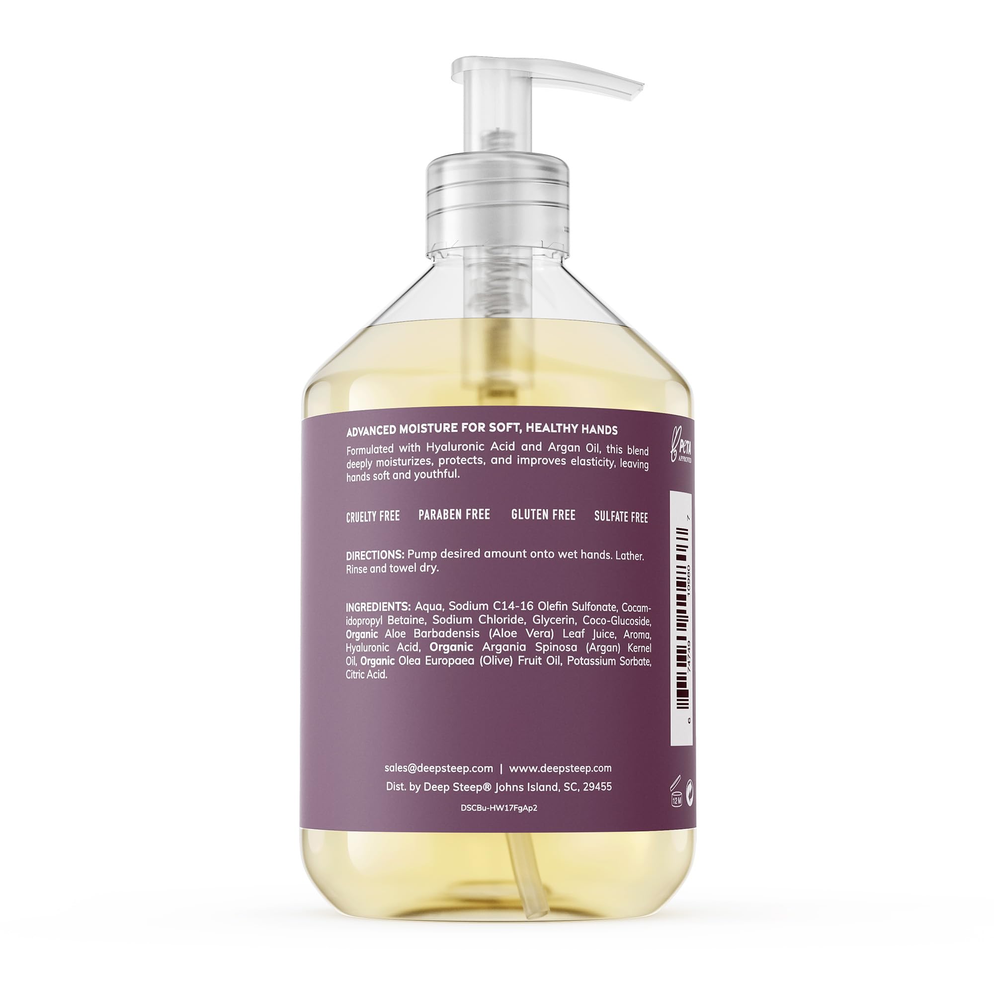 Deep Steep Lave-mains figue-abricot, mousse généreuse pour une sensation douce.