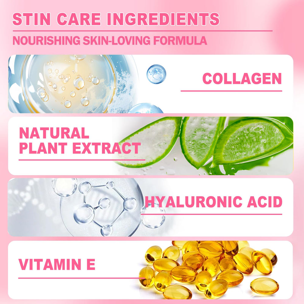 Deepmind ingrédients naturels: collagène végétal, acide hyaluronique et vitamine E.