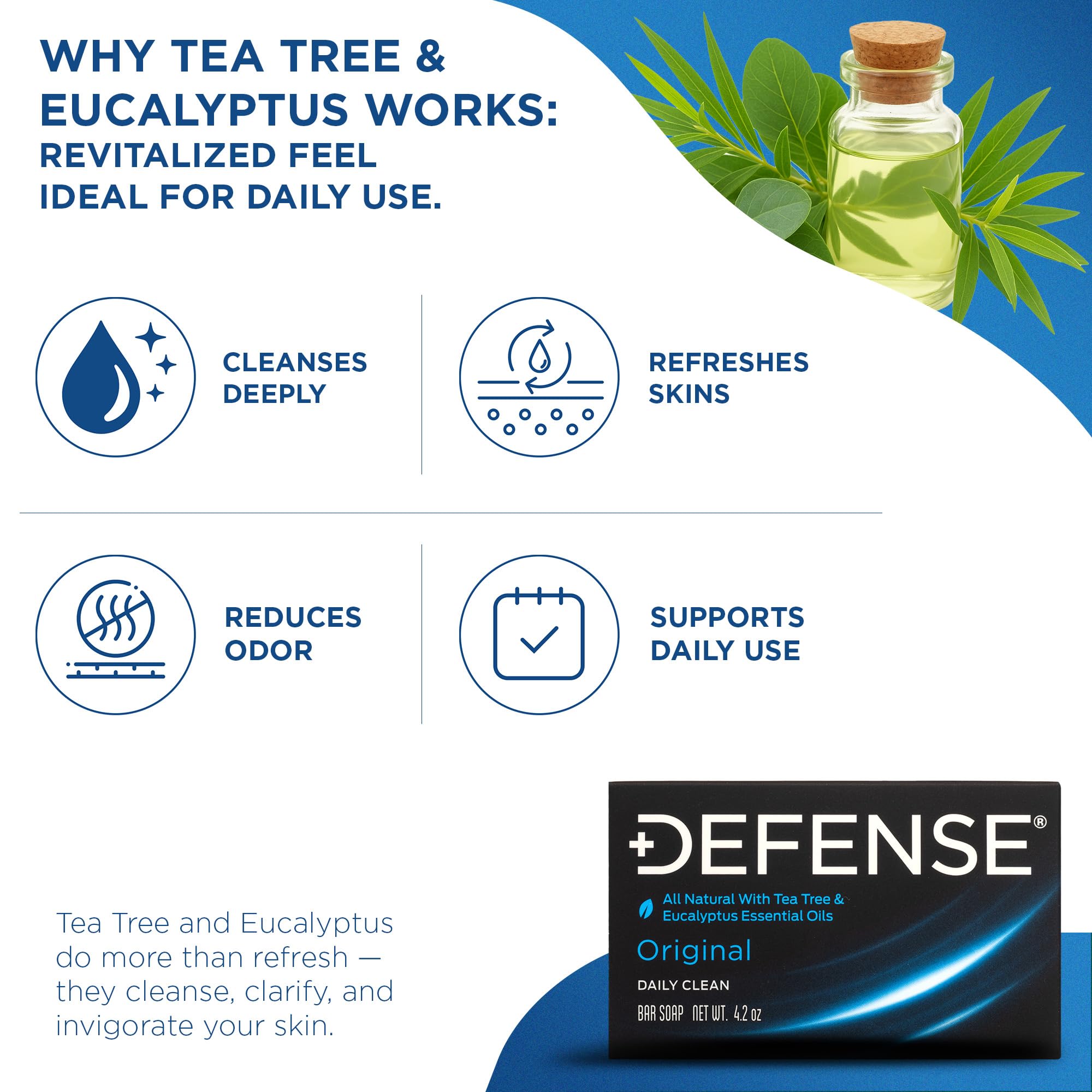 Defense Soap barre arbre à thé – durabilité et qualité grâce au moulage triple