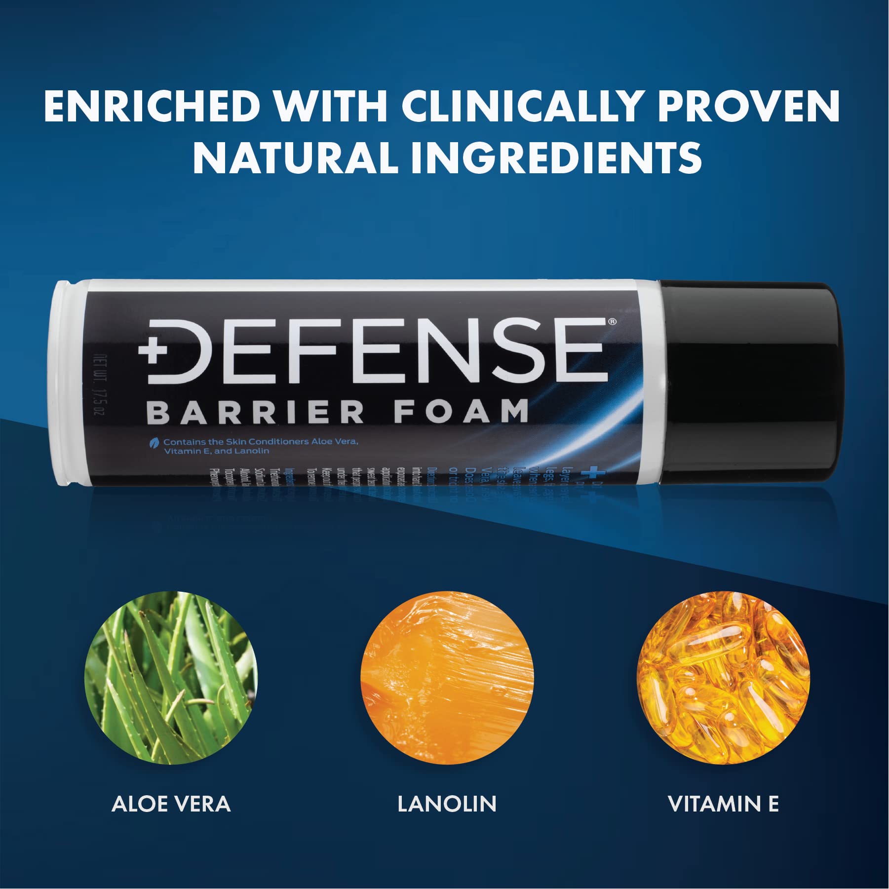 Defense Soap Mousse Barrière 17,5 oz – gros plan sur l’étiquette