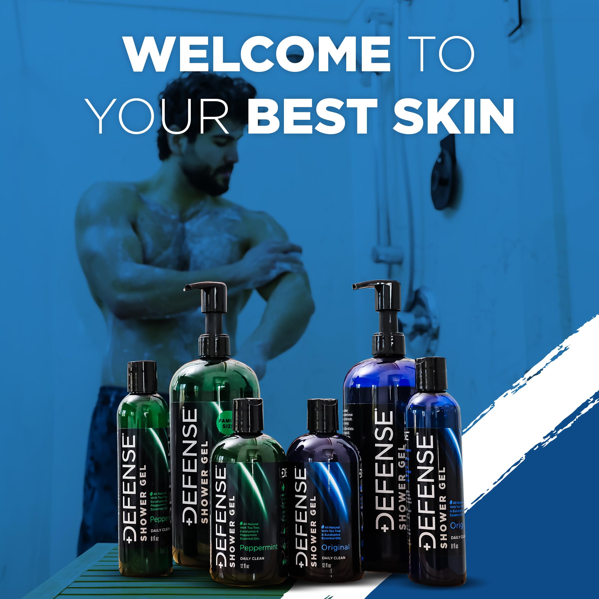 Defense Soap Gel Douche Ingrédients naturels, formule vegan et pure