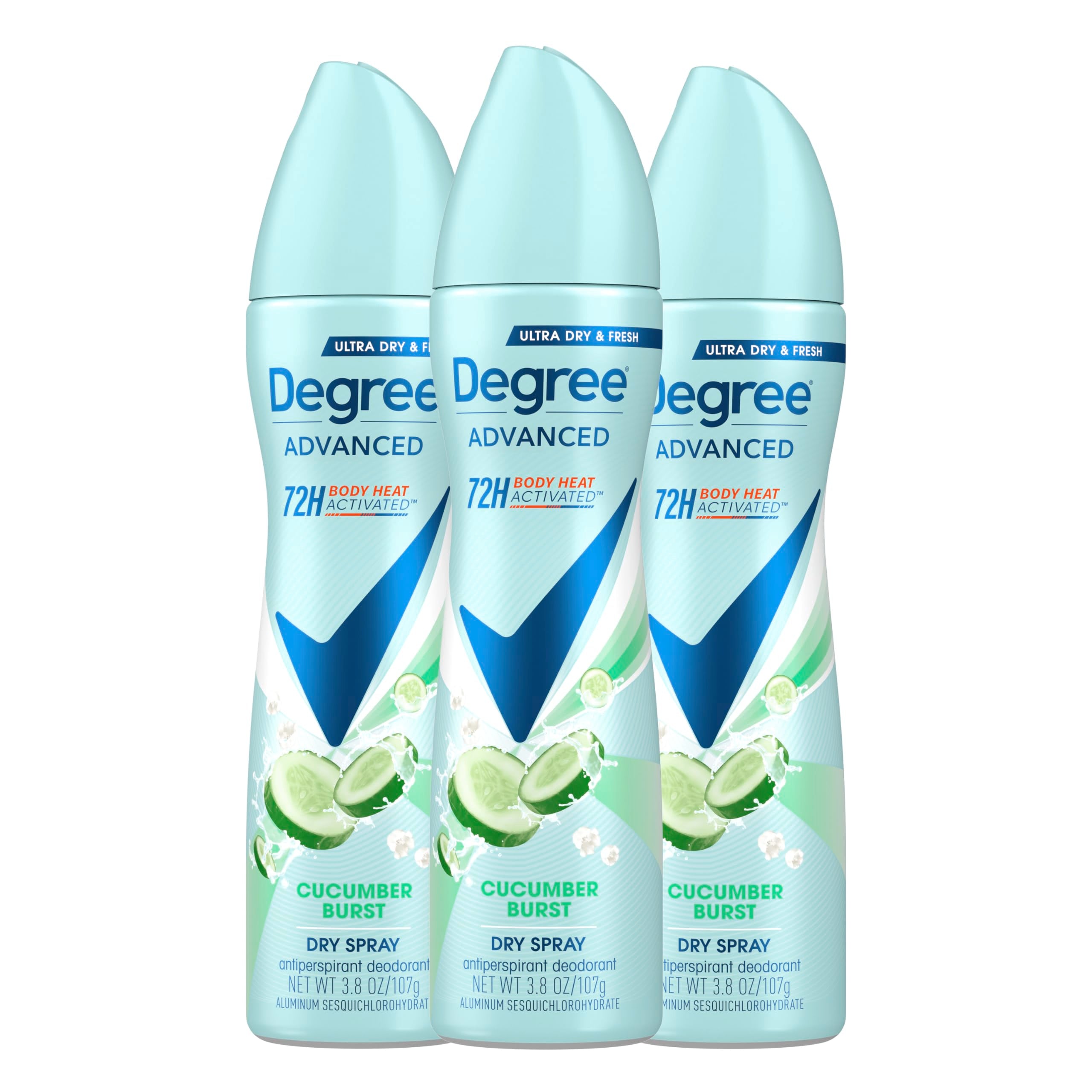 Degree Cucumber Burst, Déodorant antitranspirant, parfum frais et longue durée