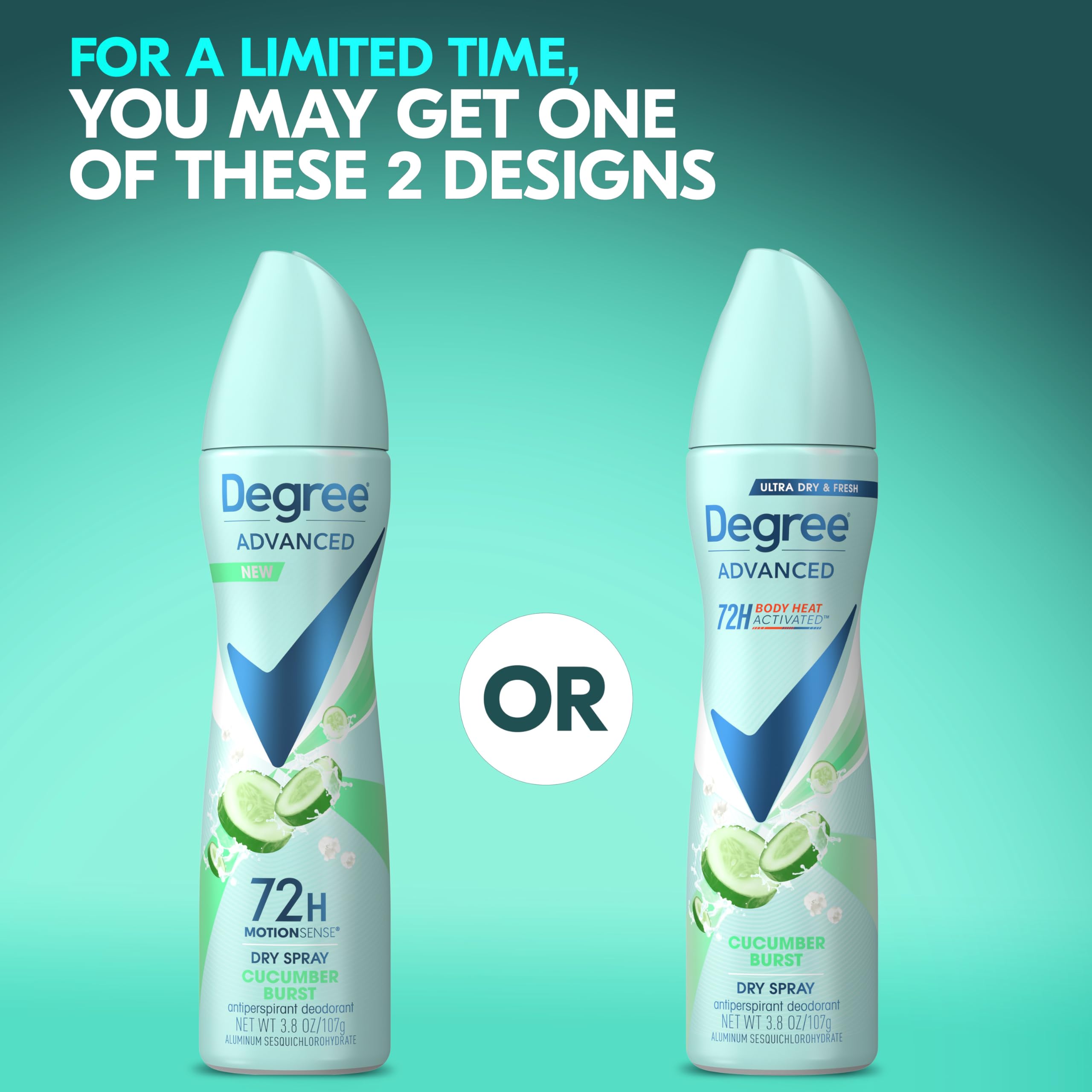 Degree Cucumber Burst, parfum concombre rafraîchissant et léger