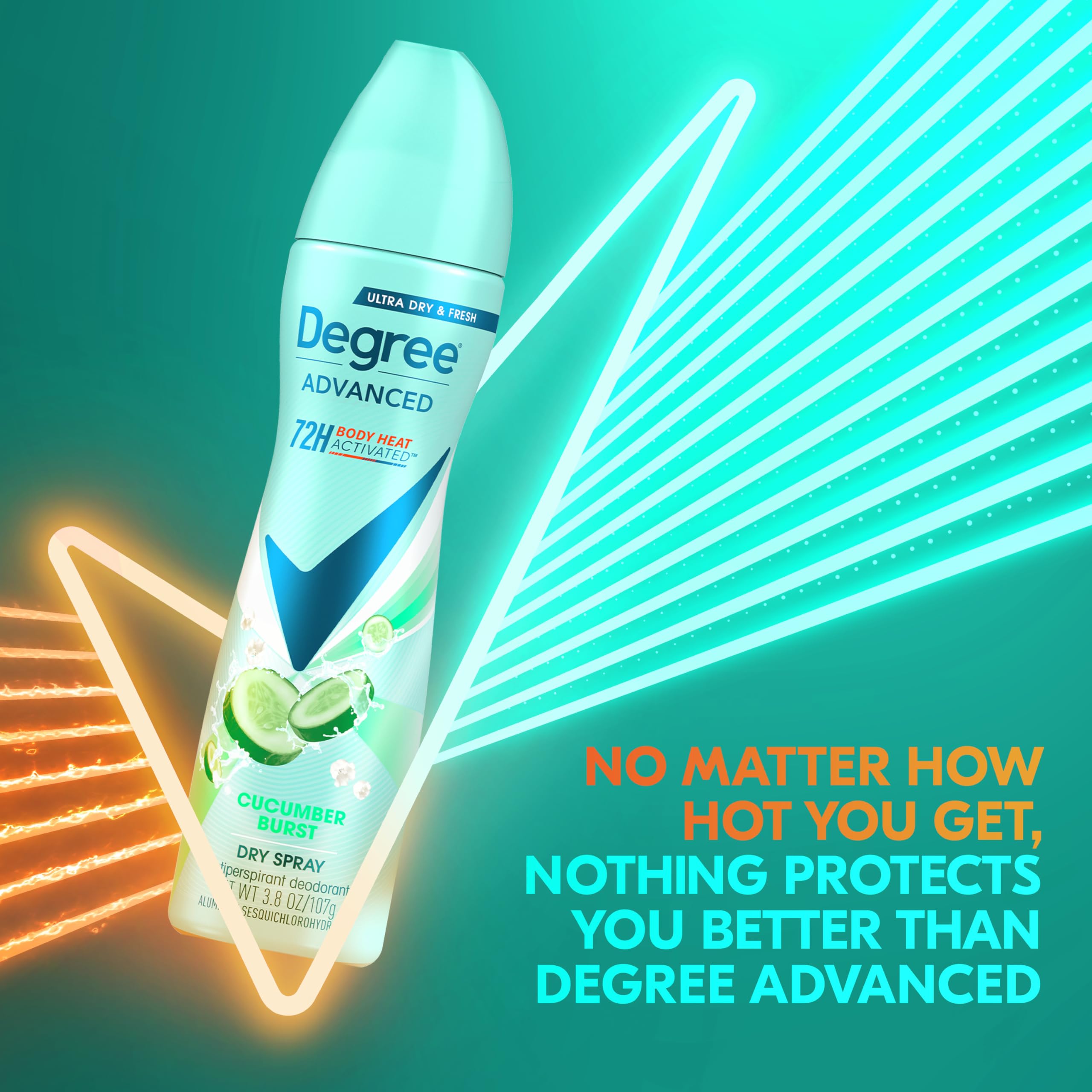 Degree Cucumber Burst, protection 72h pour activités quotidiennes