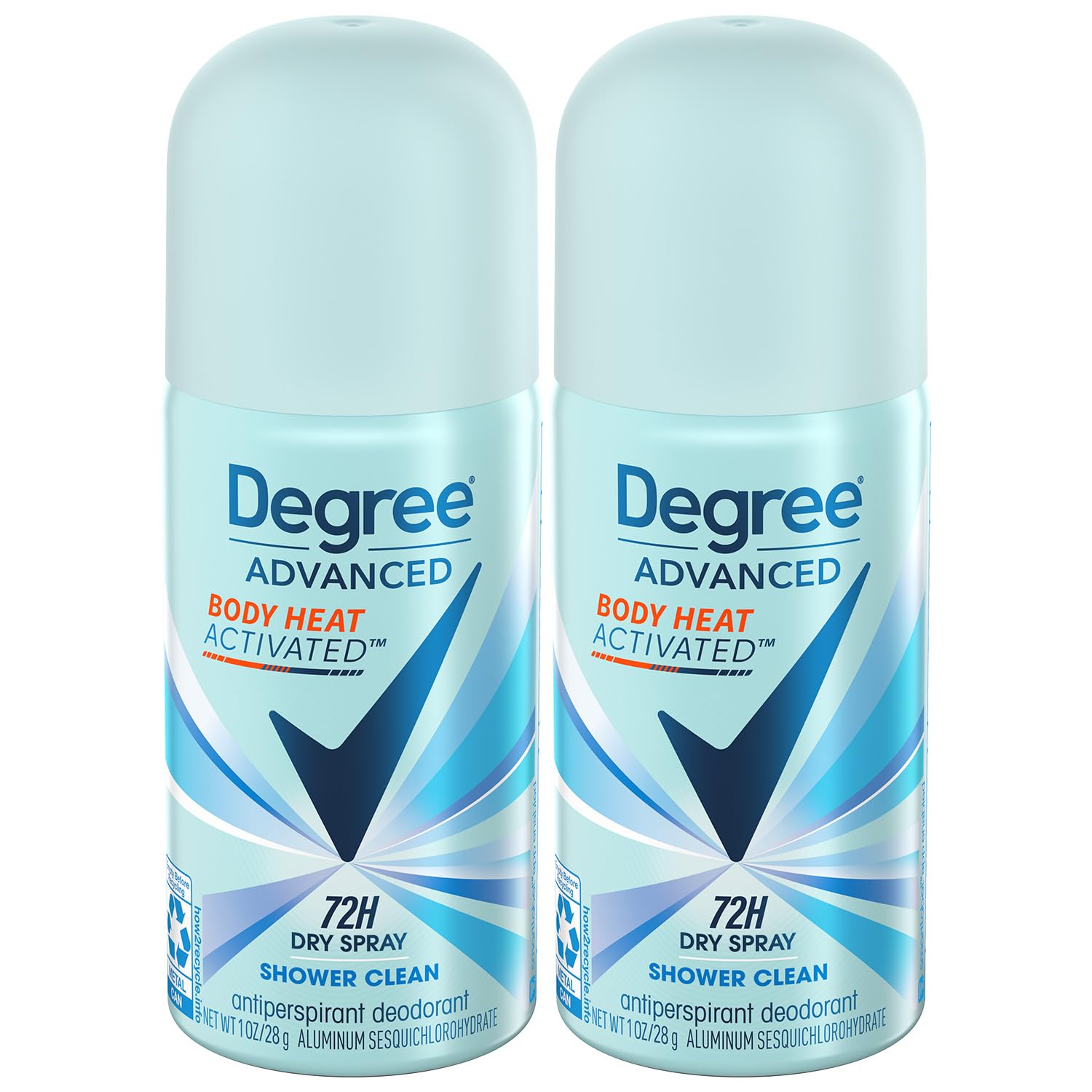 Degree Avancée Antiperspirant Vaporisateur: parfum douche frais rose et jasmin sur la bouteille.