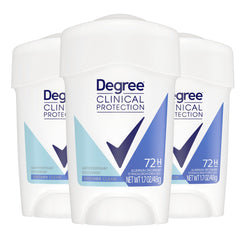 Degree Clinical Protection Shower Clean montre une bouteille prête à l’emploi et assure une protection durable.