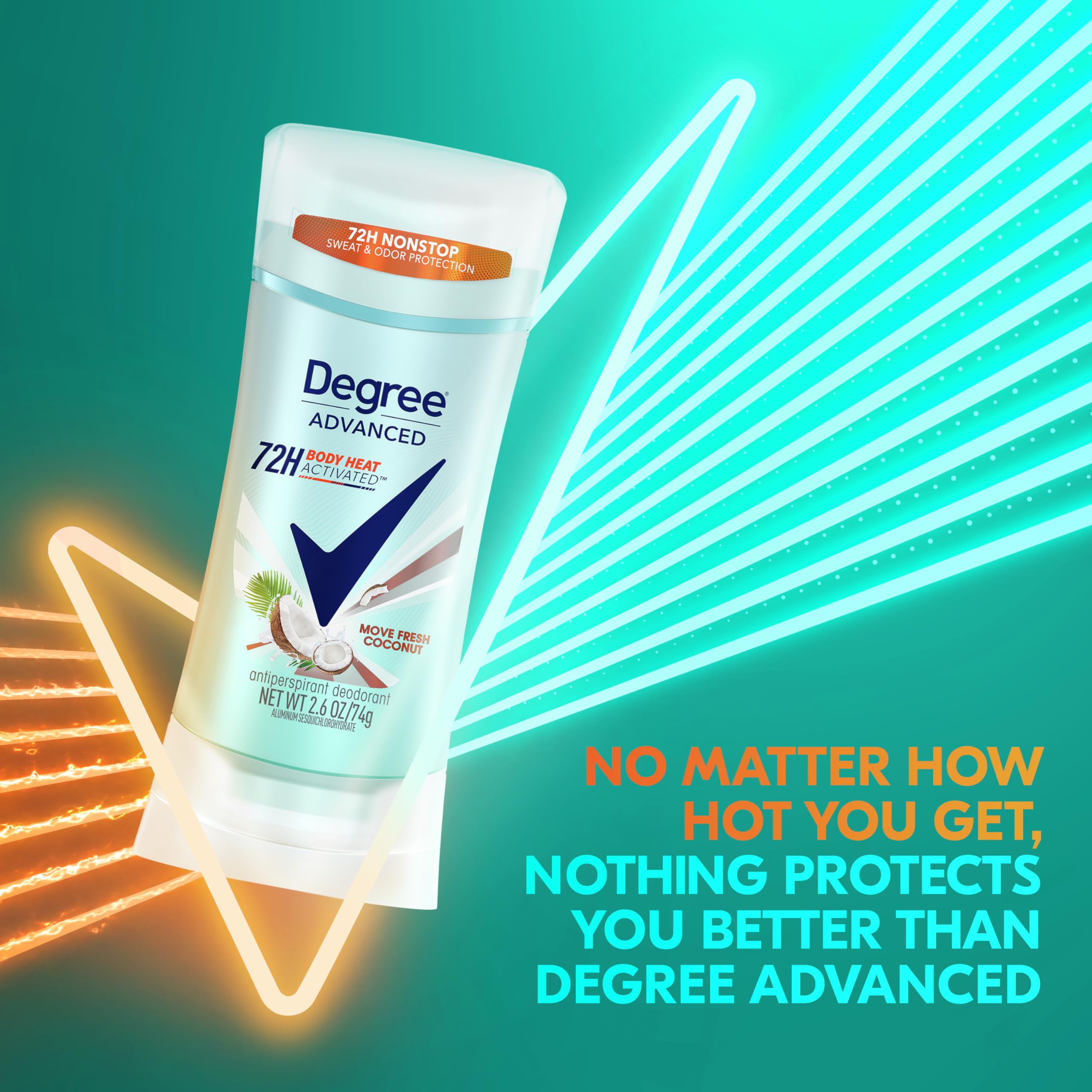 Degree Move Fresh Coco Hibiscus parfum tropical évoquant fraîcheur et bien-être