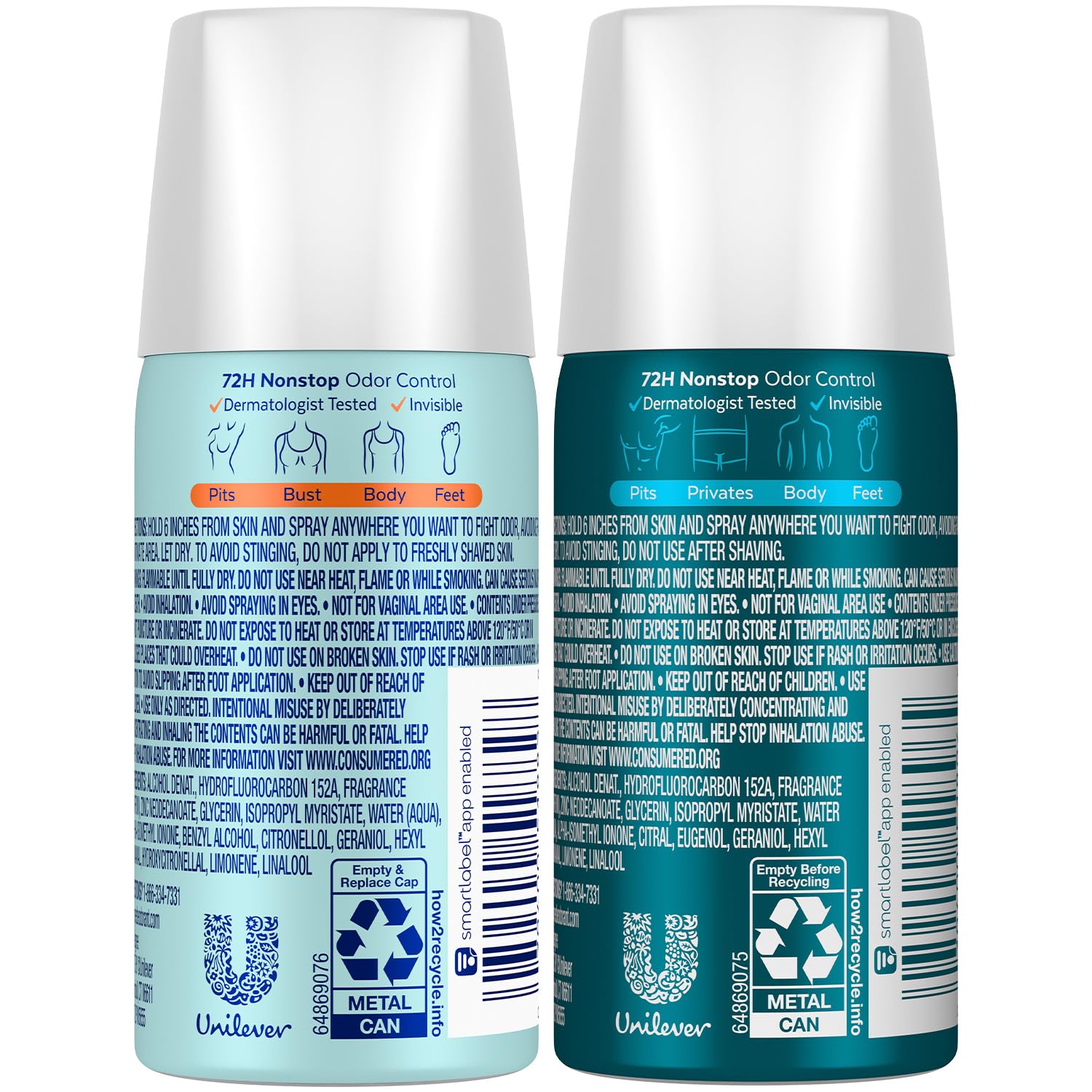 Degree déodorant spray mini-bouteille océan rafraîchissant, idéale pour le sport et la journée.