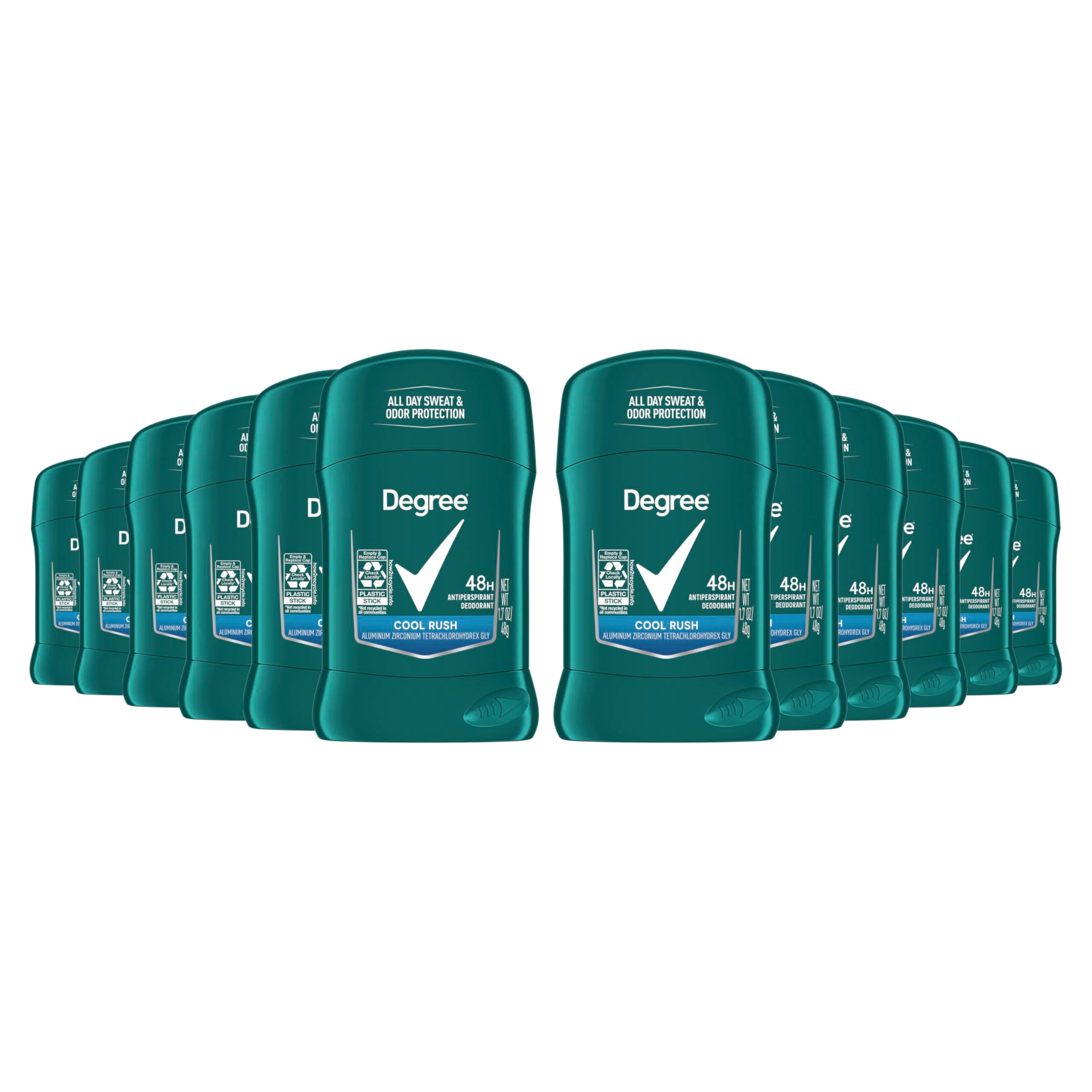 Degree Men Cool Rush bâton, glisse fluide et fraîcheur durable.
