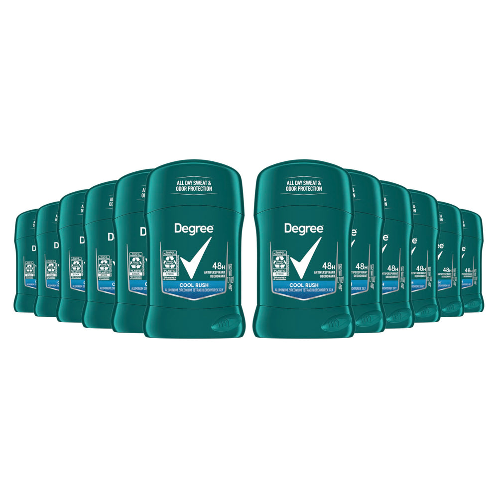 Degree Men Cool Rush bâton, glisse fluide et fraîcheur durable.