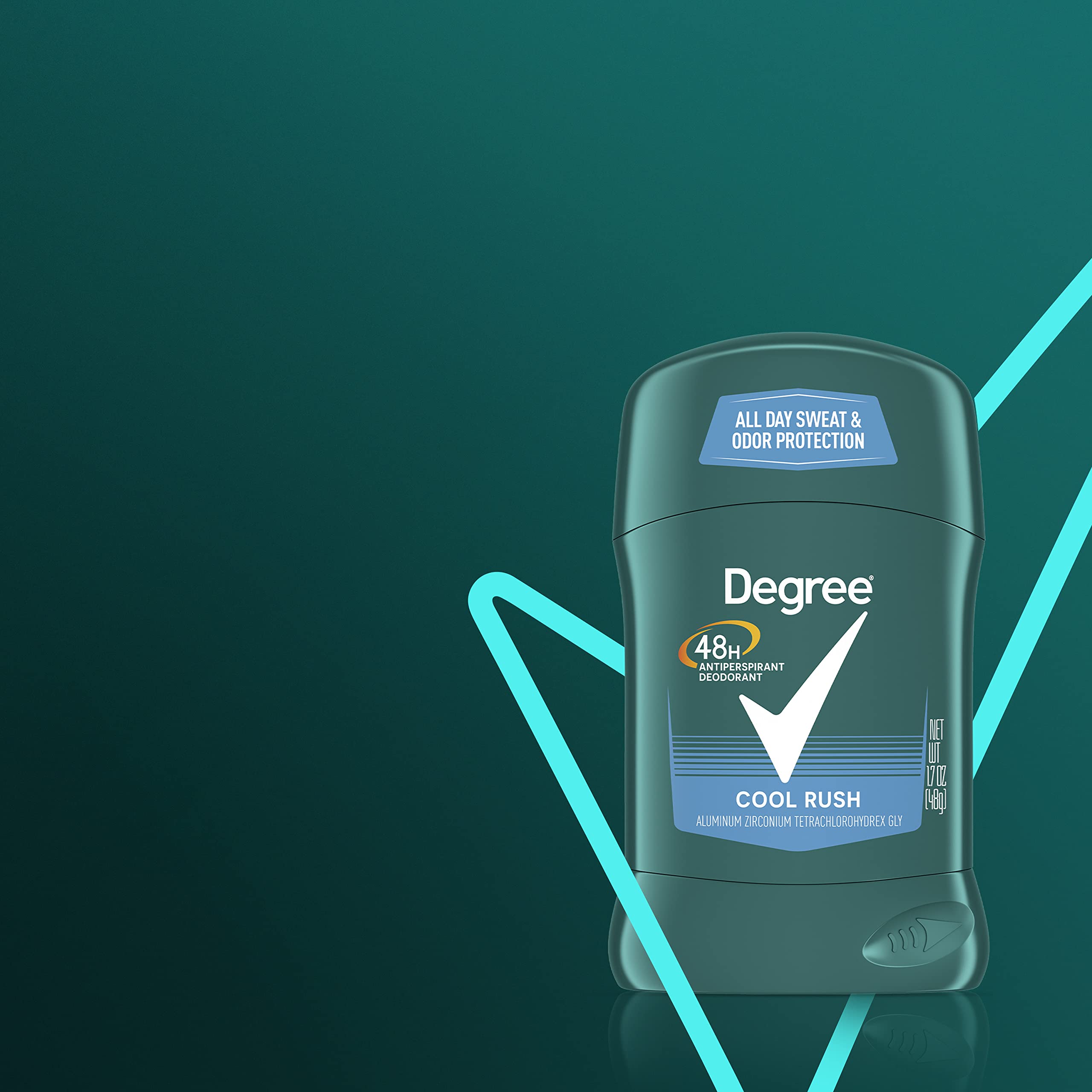 Emballage durable Degree Men Cool Rush, facile à recycler.