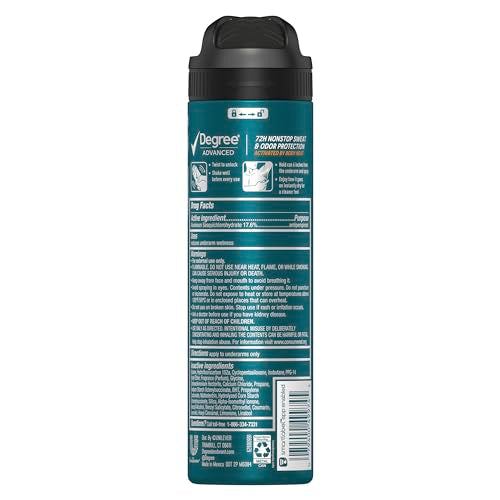 Degree Men Déodorant Spray Menthe Glaciale - application rapide et sèche.