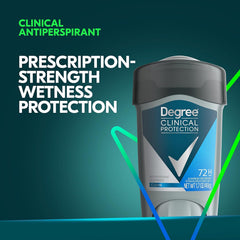 Degree Homme Propre Clinique Antiperspirant, formule active pour activités actives et confort.