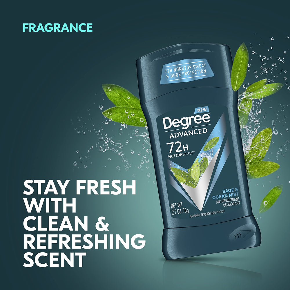 Degree Homme Sage Ocean Mist — protection 72 heures lors des journées actives