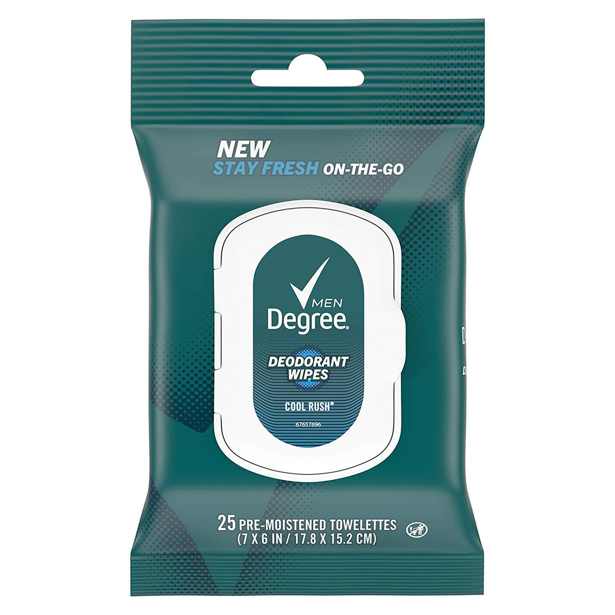 Degree Lingettes Déodorant frais Cool Rush pour une fraîcheur rapide en déplacement