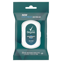 Degree Lingettes Déodorant frais Cool Rush pour une fraîcheur rapide en déplacement