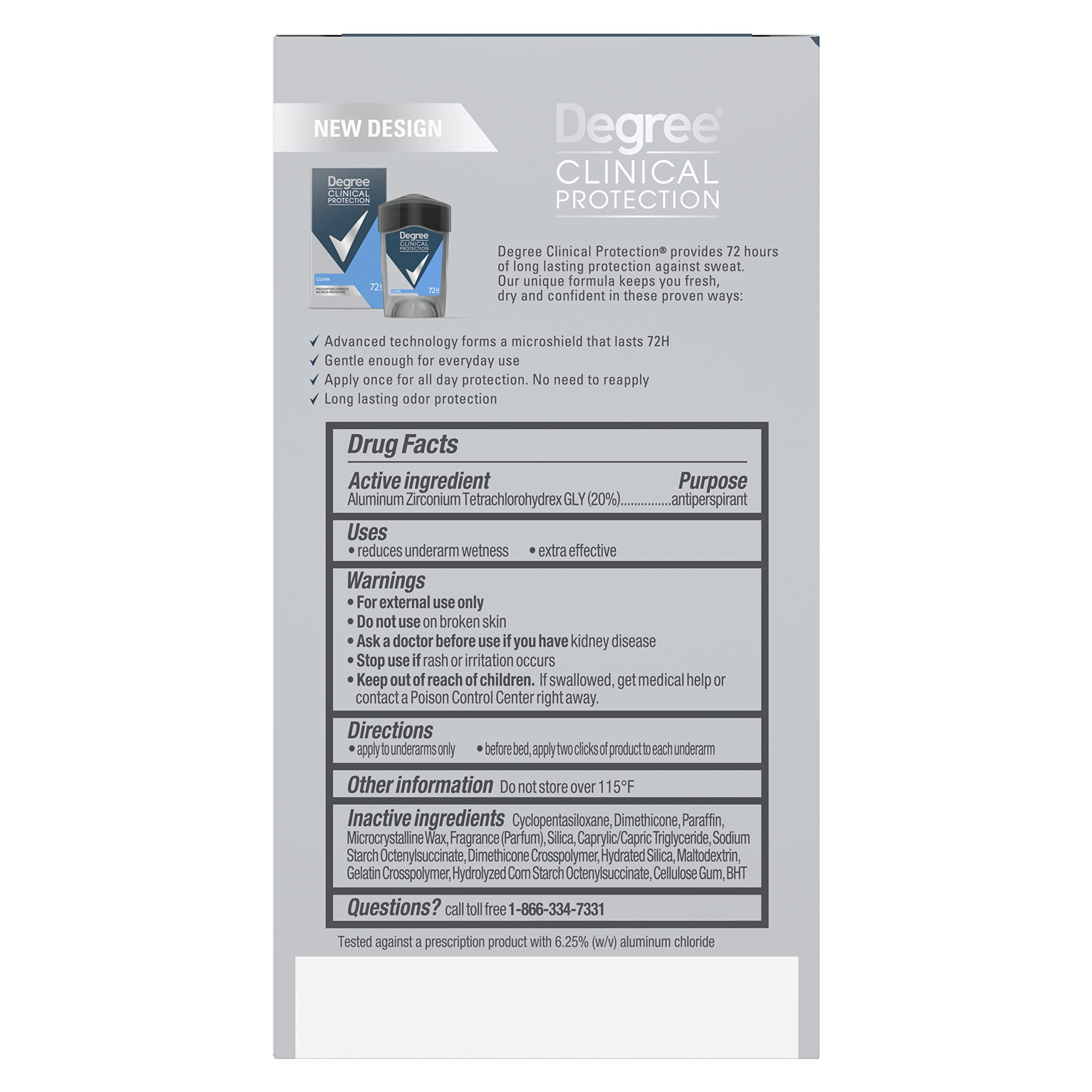 Degree Long-lasting freshness under arms during workouts.