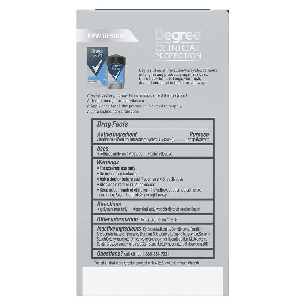 Degree Long-lasting freshness under arms during workouts.