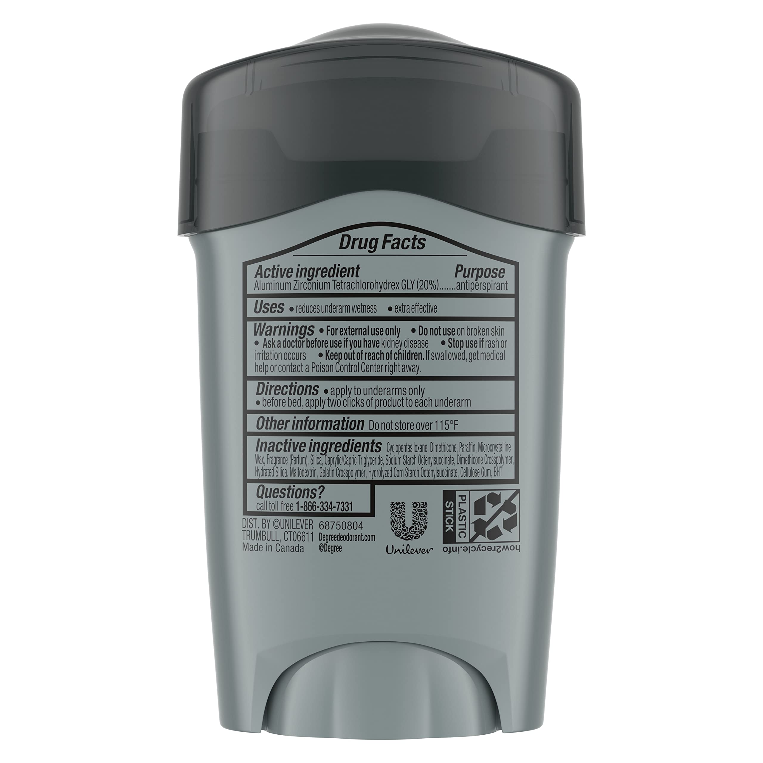 Degree Men Clinical Protection Clean – protection 72 h pour les journées actives.