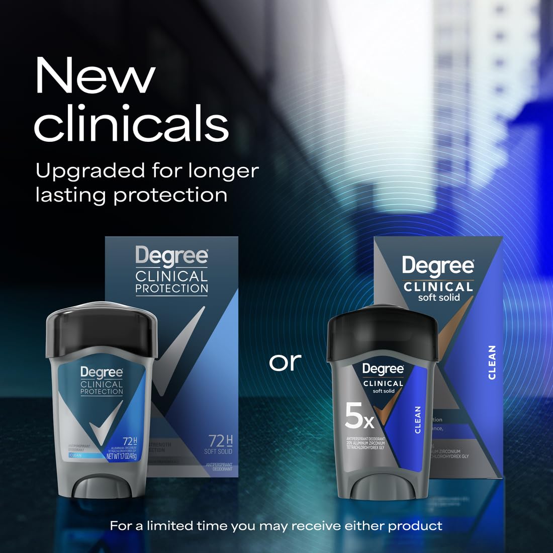 Degree Men Clinical Protection Clean – technologie MotionSense réagit au mouvement.