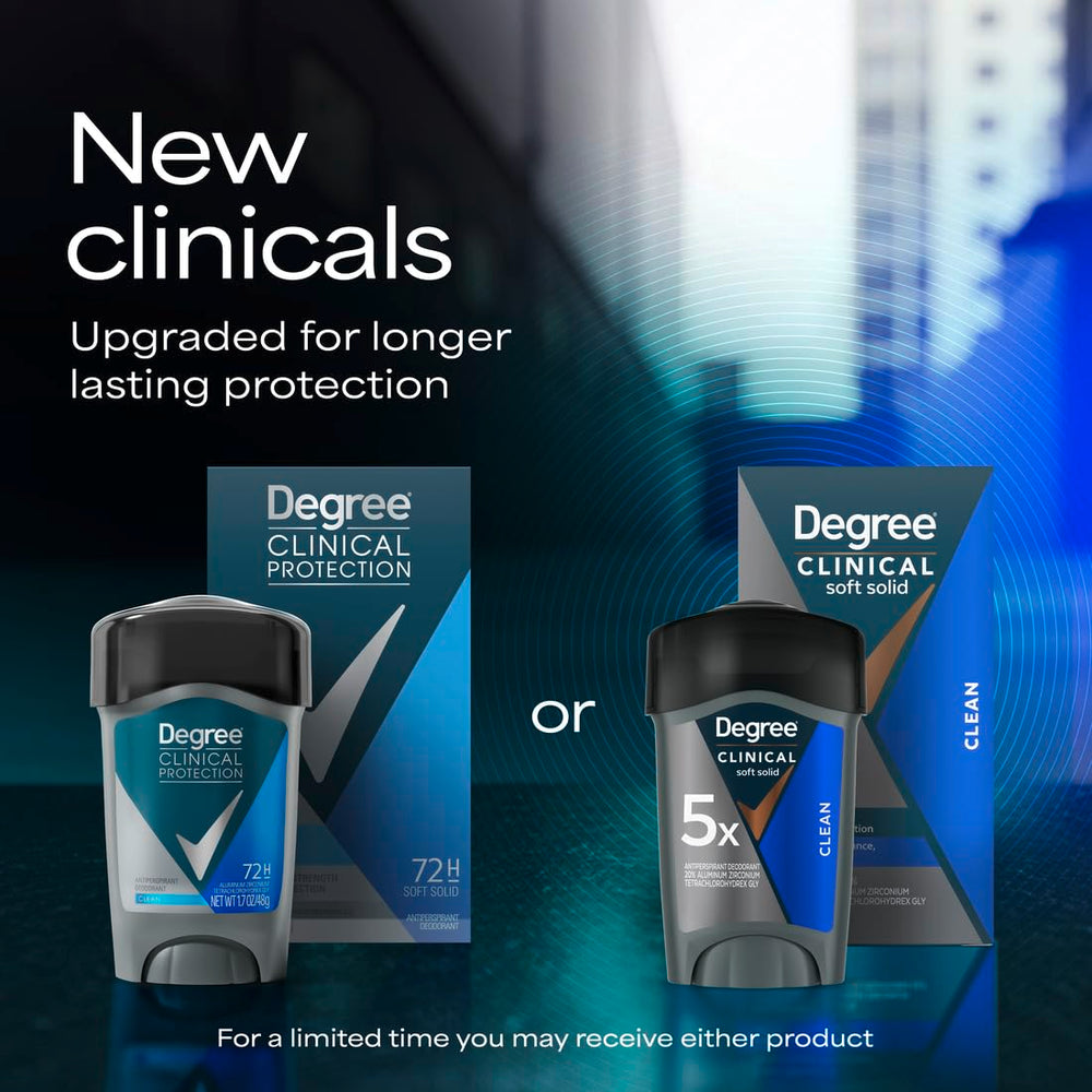 Degree Men Clinical Protection Clean – technologie MotionSense réagit au mouvement.