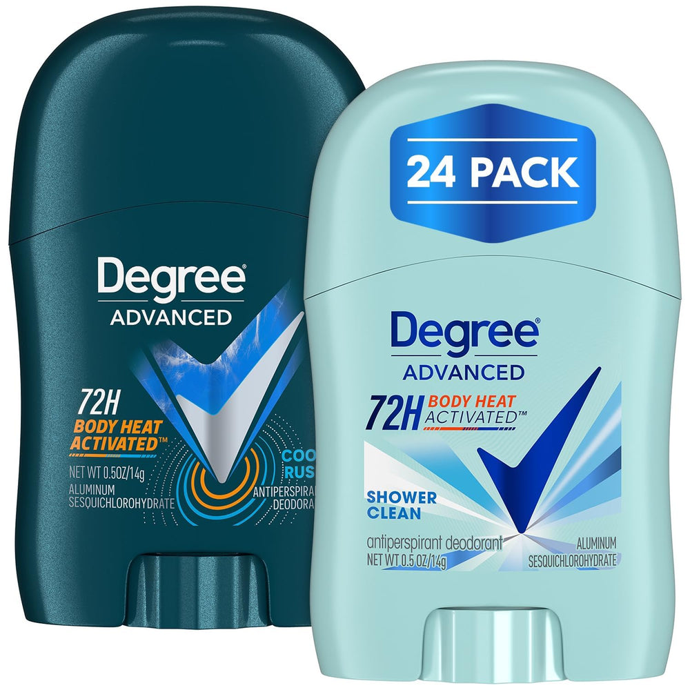 Degree mini-déodorant Cool Rush prêt pour le voyage et l’activité.