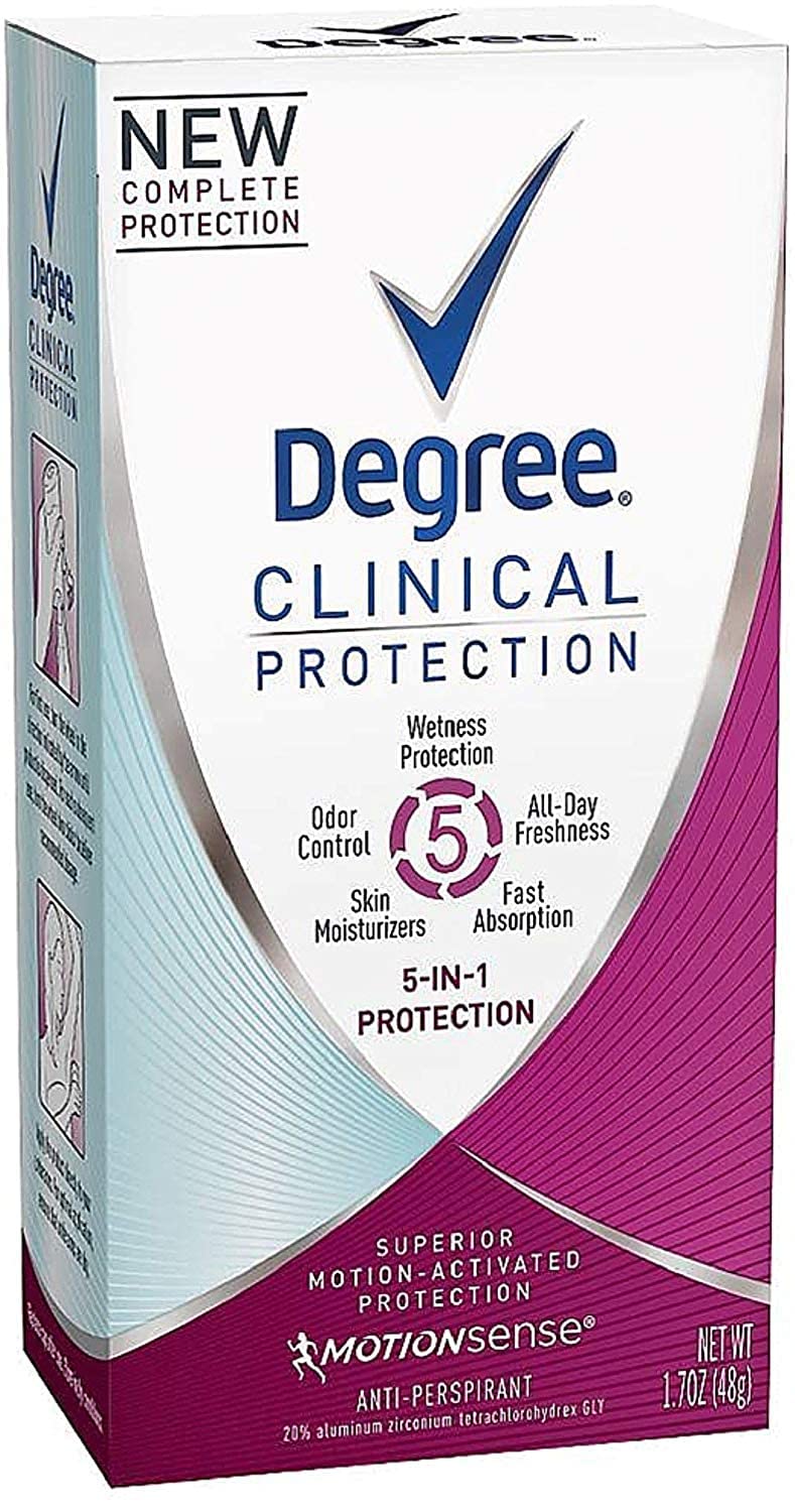 Degree Protection 5-en-1 en bouteille, antiperspirant longue durée et douceur pour la peau