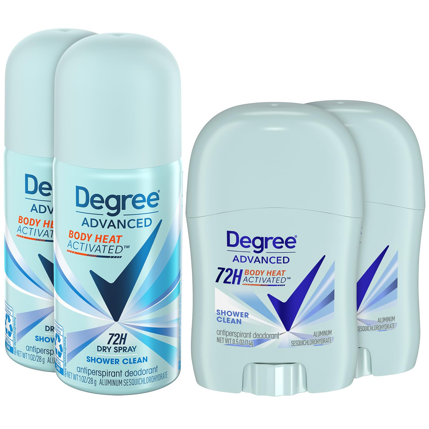 DEGREE vaporisateur mini 1oz, parfum rose jasmin, frais et voyage pratique