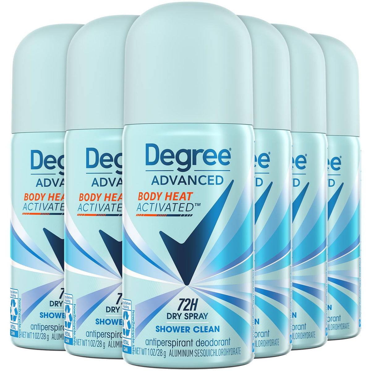 Degree voyage déodorant mini-bouteille, parfum rose et jasmin, protection durable