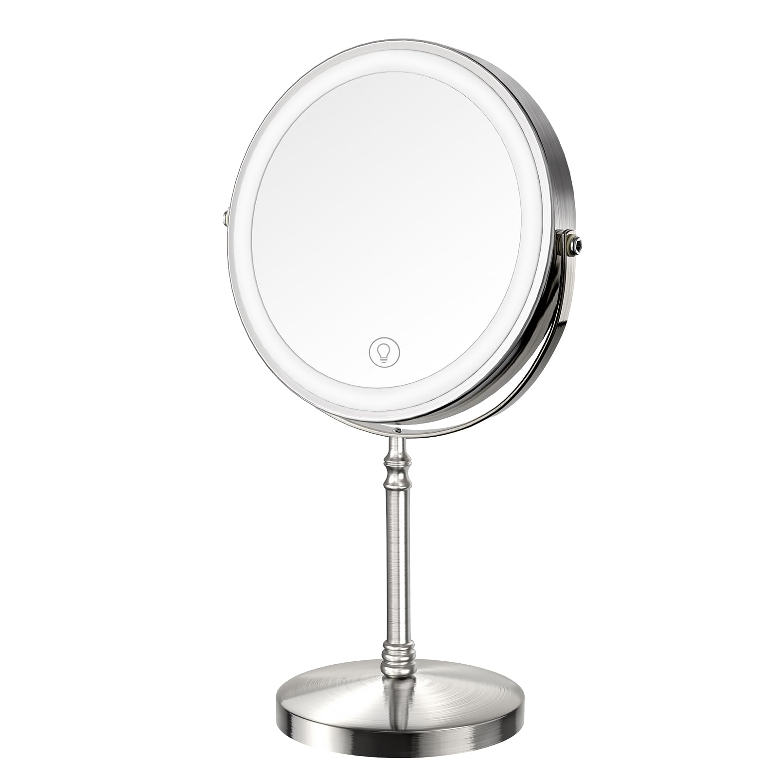 Miroir DEIOVWXS double face 1x et 10x pour maquillage précis