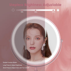 DEIOVWXS miroir lumineux, démonstration 10× pour tutoriels maquillage détaillés