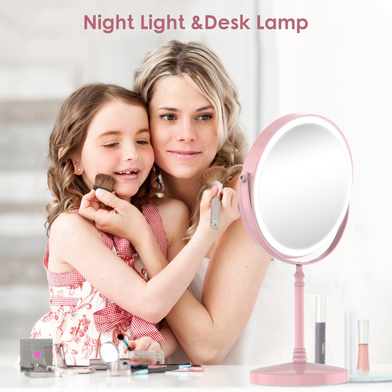 DEIOVWXS miroir lumineux, cadeau idéal pour femmes et passionnées de beauté