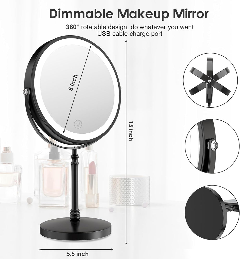 Le miroir polyvalent DEIOVWXS pour maison, spa ou salon.