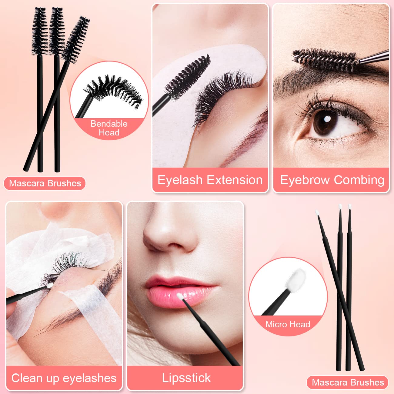 Gel pads sous les yeux et micro-applicateurs Dejiovey pour application propre.