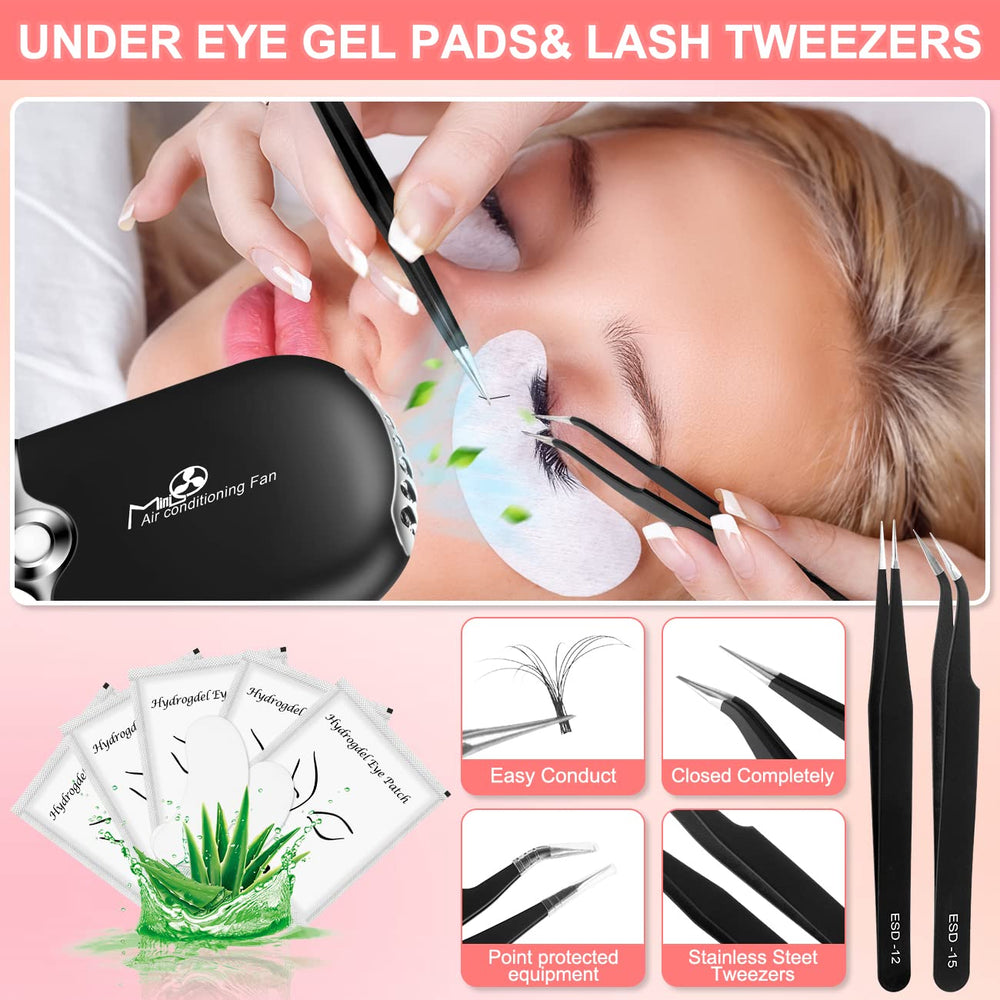 Tapes et accessoires cils Dejiovey pour fixations propres.