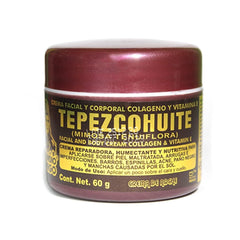 Crème Tepezcohuite Del Indio Papago pour le corps en pot, soin nourrissant.