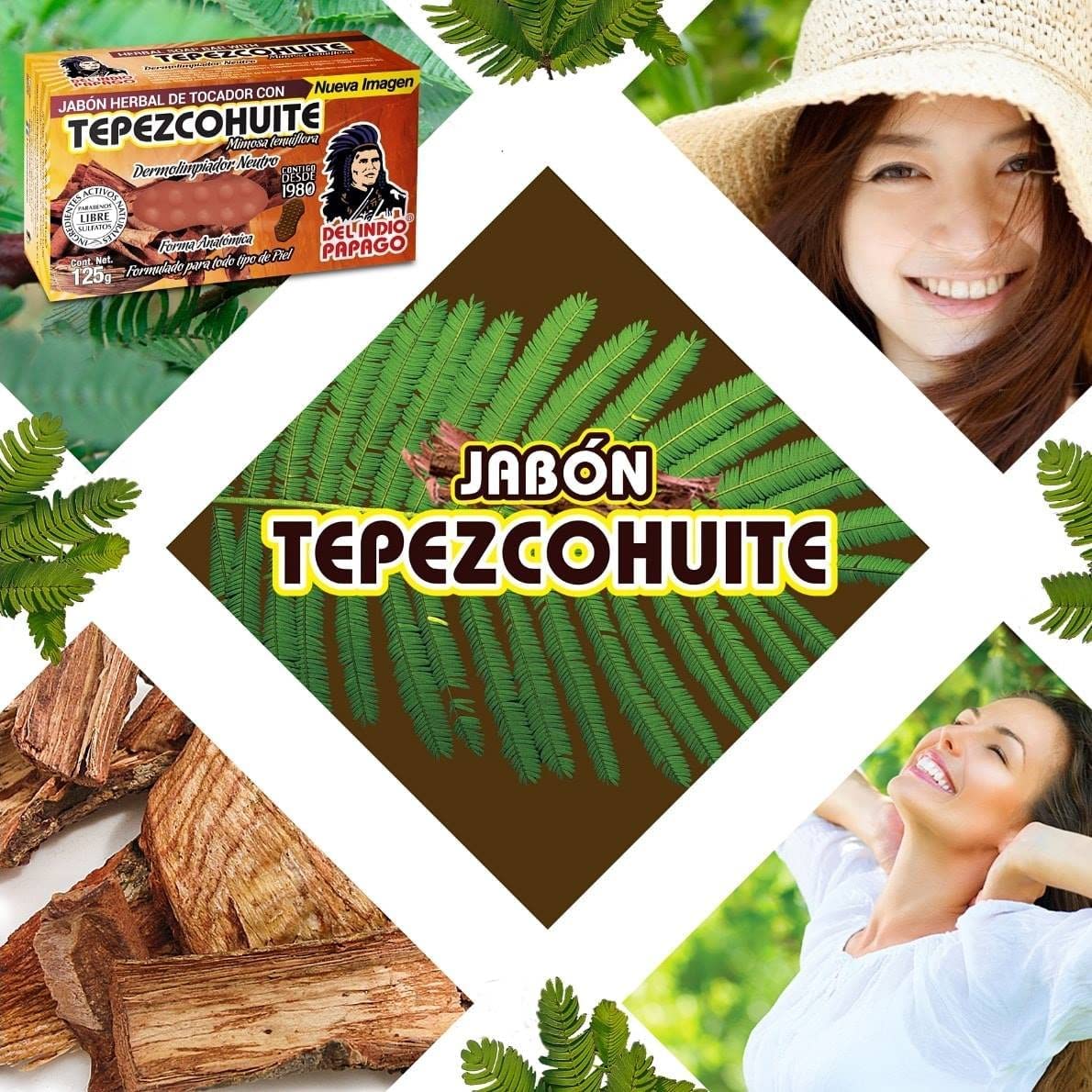 Lot 5 pack Del Indio Papago Savon neutre Tepezcohuite en présentation boutique