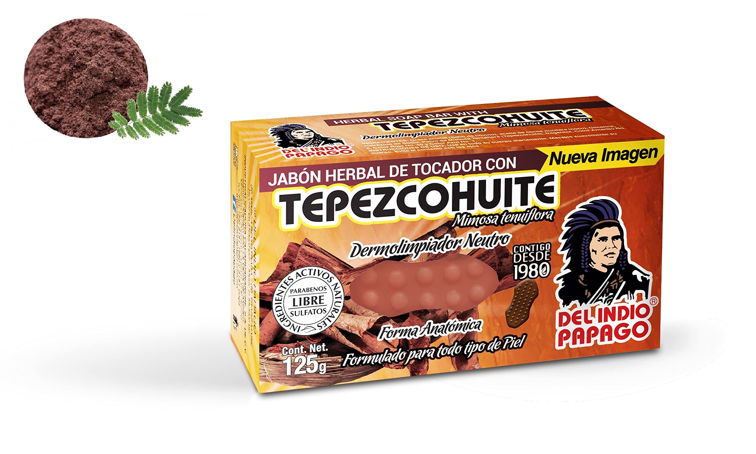 Texuture douce du savon Del Indio Papago Tepezcohuite 125 g